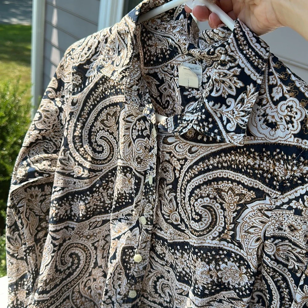 J. Crew Perfect Shirt Paisley size S - Picture 13 of 13